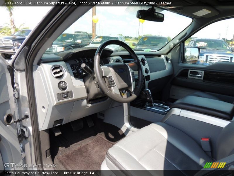 Ingot Silver Metallic / Platinum Steel Gray/Black Leather 2012 Ford F150 Platinum SuperCrew 4x4