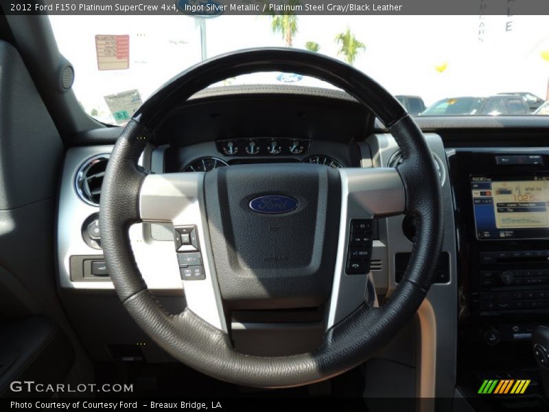 Ingot Silver Metallic / Platinum Steel Gray/Black Leather 2012 Ford F150 Platinum SuperCrew 4x4