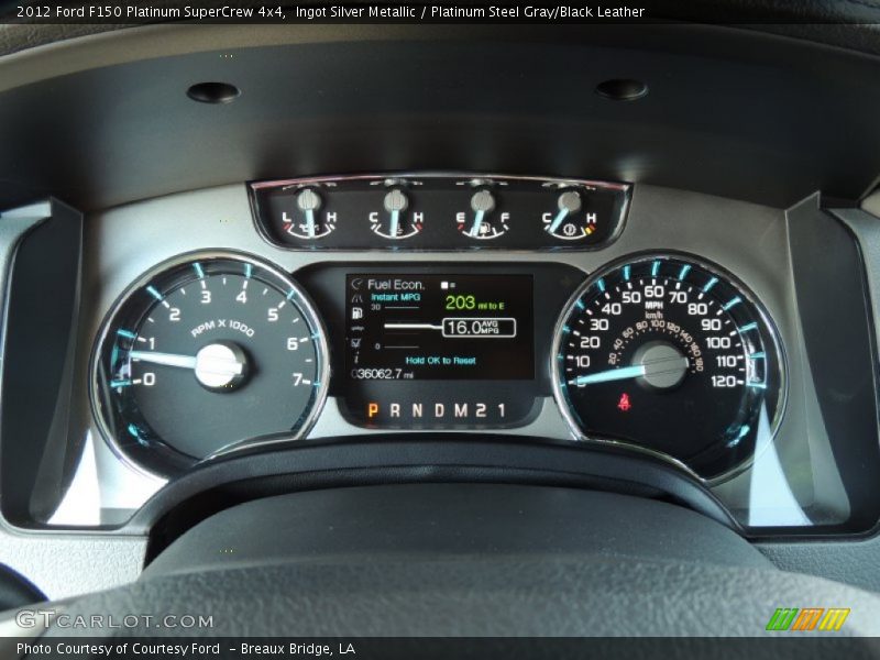 Ingot Silver Metallic / Platinum Steel Gray/Black Leather 2012 Ford F150 Platinum SuperCrew 4x4