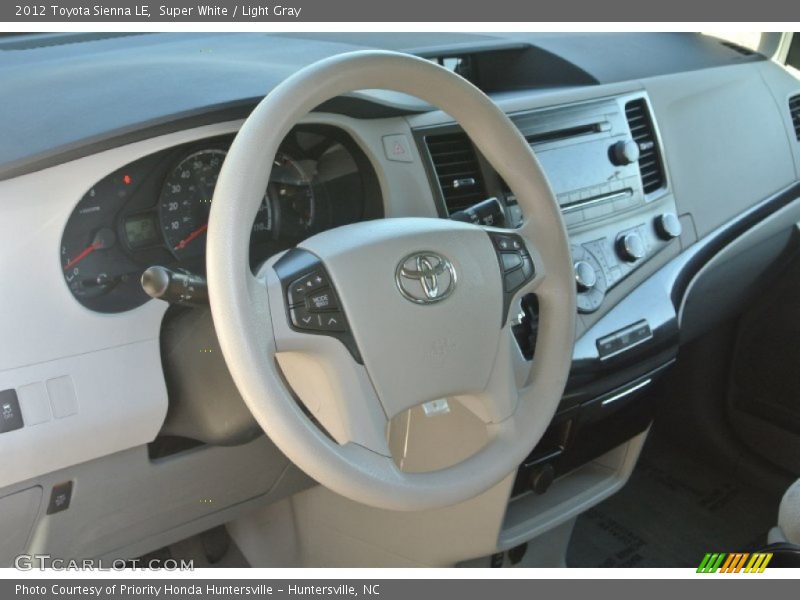 Super White / Light Gray 2012 Toyota Sienna LE