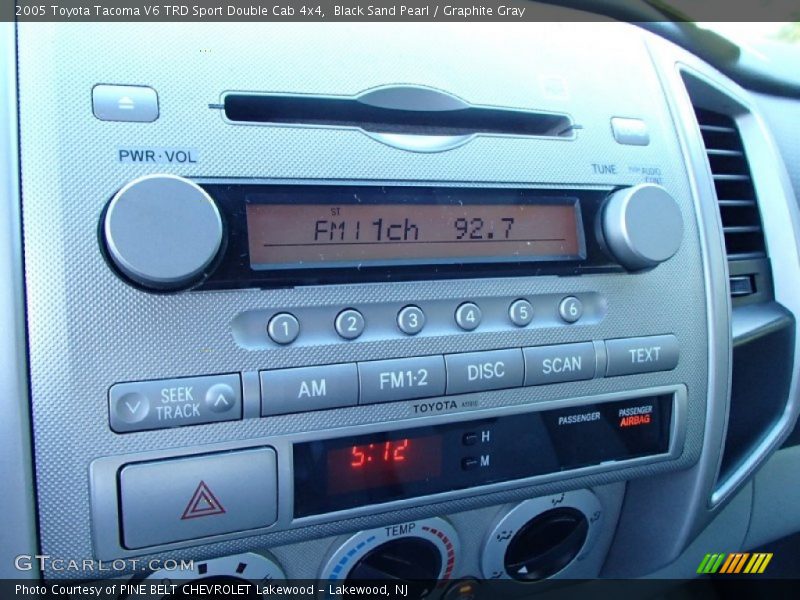 Black Sand Pearl / Graphite Gray 2005 Toyota Tacoma V6 TRD Sport Double Cab 4x4