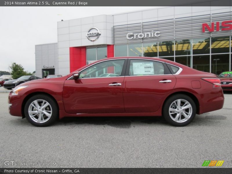 Cayenne Red / Beige 2014 Nissan Altima 2.5 SL