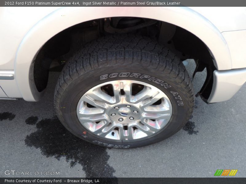 Ingot Silver Metallic / Platinum Steel Gray/Black Leather 2012 Ford F150 Platinum SuperCrew 4x4
