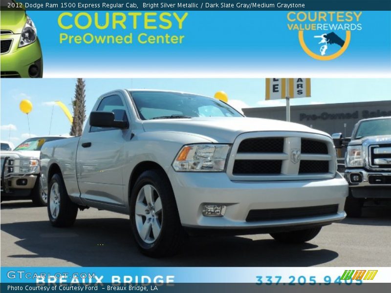 Bright Silver Metallic / Dark Slate Gray/Medium Graystone 2012 Dodge Ram 1500 Express Regular Cab