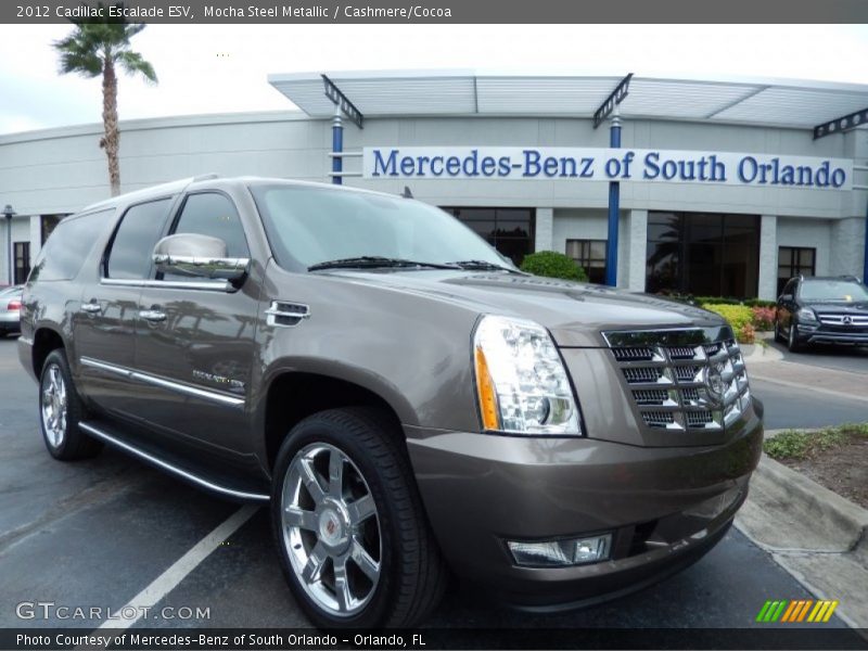 Mocha Steel Metallic / Cashmere/Cocoa 2012 Cadillac Escalade ESV