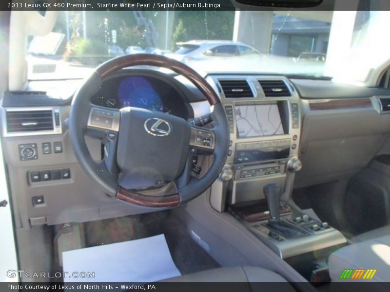 Starfire White Pearl / Sepia/Auburn Bubinga 2013 Lexus GX 460 Premium