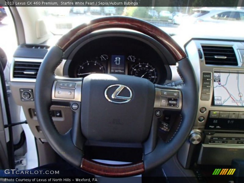 Starfire White Pearl / Sepia/Auburn Bubinga 2013 Lexus GX 460 Premium