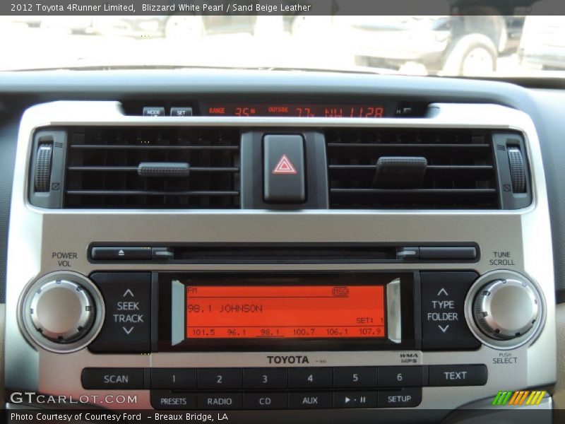 Blizzard White Pearl / Sand Beige Leather 2012 Toyota 4Runner Limited