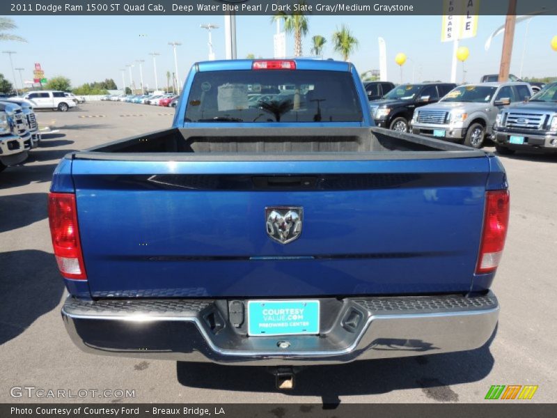 Deep Water Blue Pearl / Dark Slate Gray/Medium Graystone 2011 Dodge Ram 1500 ST Quad Cab