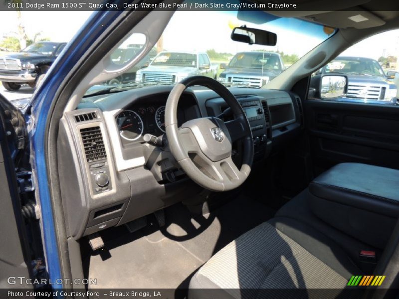 Deep Water Blue Pearl / Dark Slate Gray/Medium Graystone 2011 Dodge Ram 1500 ST Quad Cab