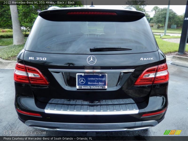 Black / Black 2012 Mercedes-Benz ML 350 4Matic