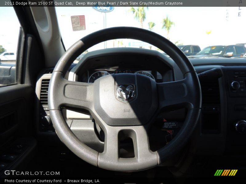 Deep Water Blue Pearl / Dark Slate Gray/Medium Graystone 2011 Dodge Ram 1500 ST Quad Cab