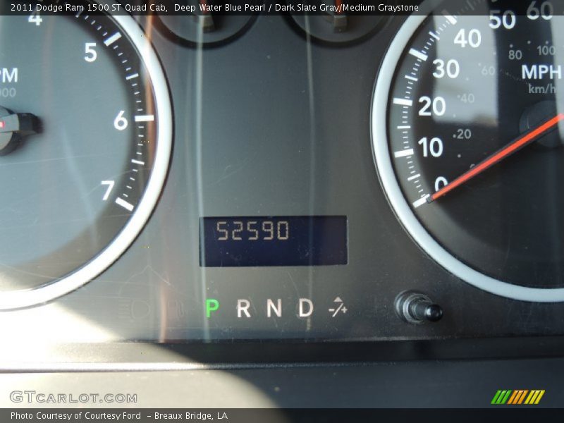 Deep Water Blue Pearl / Dark Slate Gray/Medium Graystone 2011 Dodge Ram 1500 ST Quad Cab