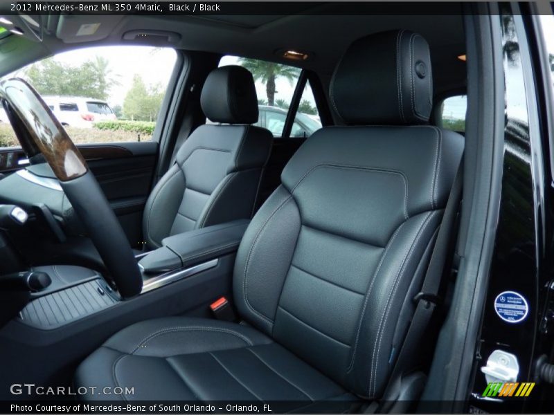 Front Seat of 2012 ML 350 4Matic