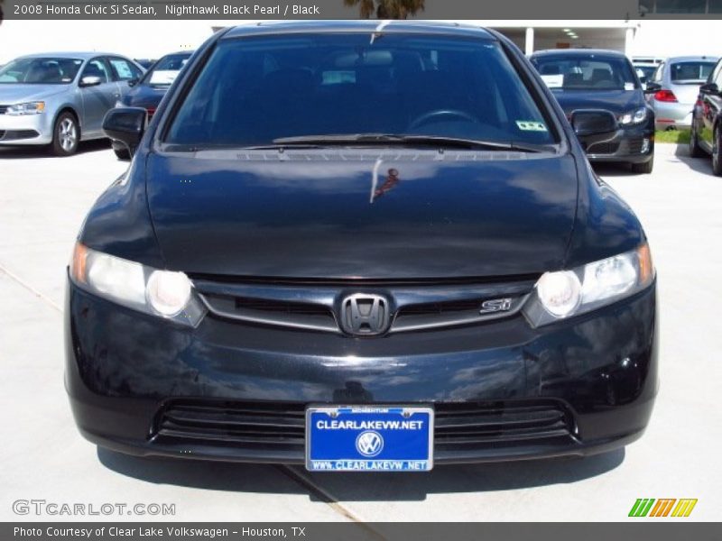 Nighthawk Black Pearl / Black 2008 Honda Civic Si Sedan
