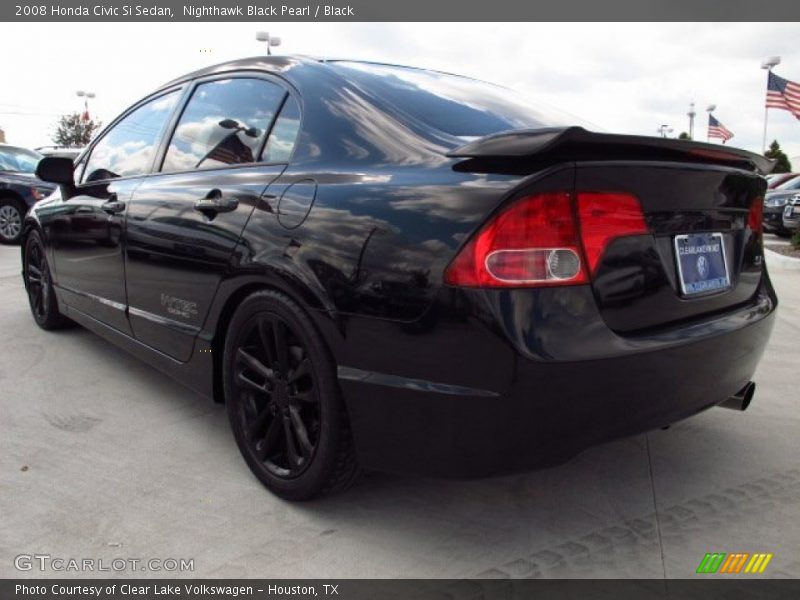 Nighthawk Black Pearl / Black 2008 Honda Civic Si Sedan