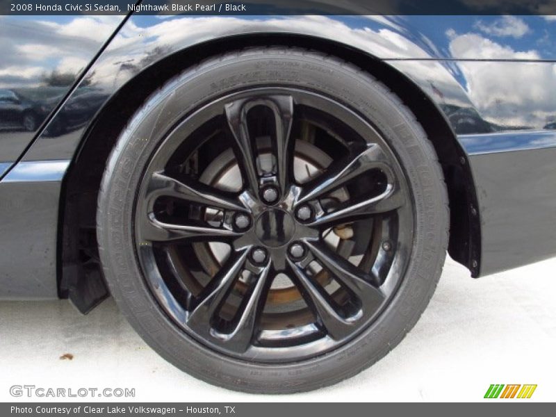 Nighthawk Black Pearl / Black 2008 Honda Civic Si Sedan