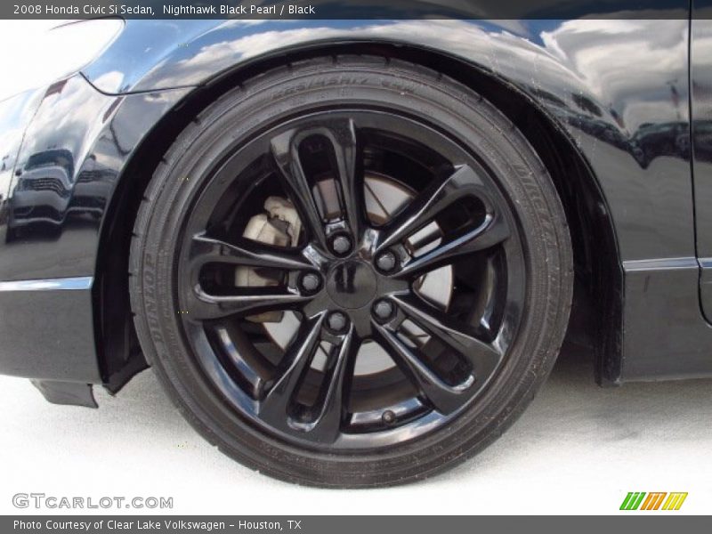 Nighthawk Black Pearl / Black 2008 Honda Civic Si Sedan