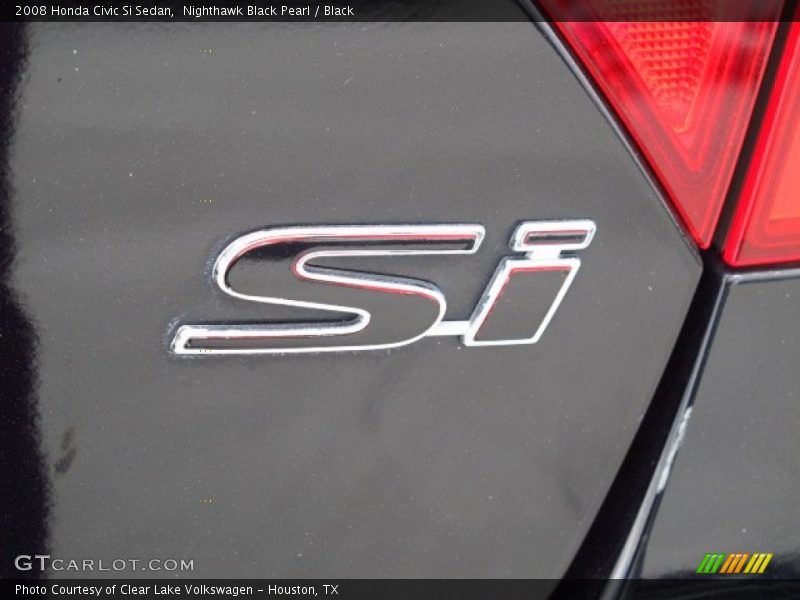 Nighthawk Black Pearl / Black 2008 Honda Civic Si Sedan
