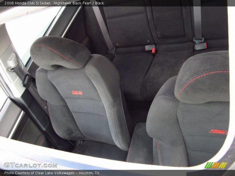 Nighthawk Black Pearl / Black 2008 Honda Civic Si Sedan