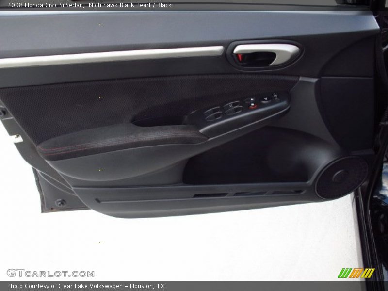 Nighthawk Black Pearl / Black 2008 Honda Civic Si Sedan