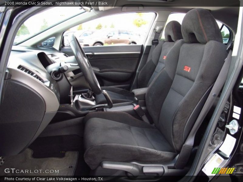 Nighthawk Black Pearl / Black 2008 Honda Civic Si Sedan