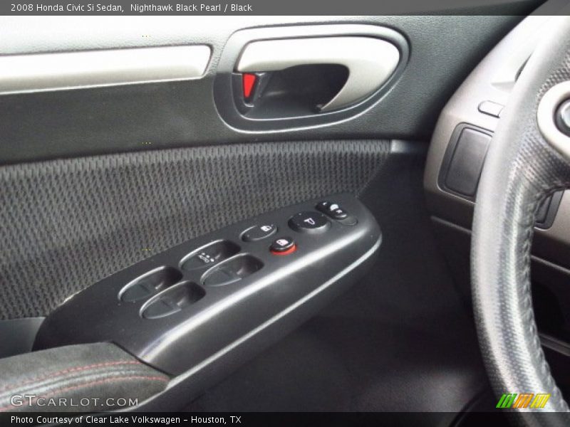 Nighthawk Black Pearl / Black 2008 Honda Civic Si Sedan