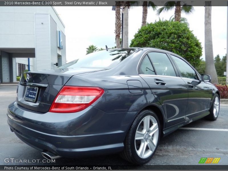 Steel Grey Metallic / Black 2010 Mercedes-Benz C 300 Sport