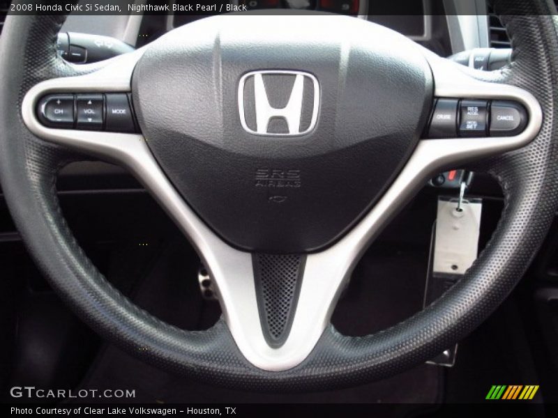 Nighthawk Black Pearl / Black 2008 Honda Civic Si Sedan