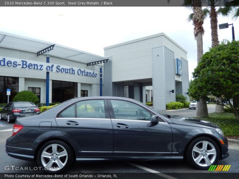 Steel Grey Metallic / Black 2010 Mercedes-Benz C 300 Sport