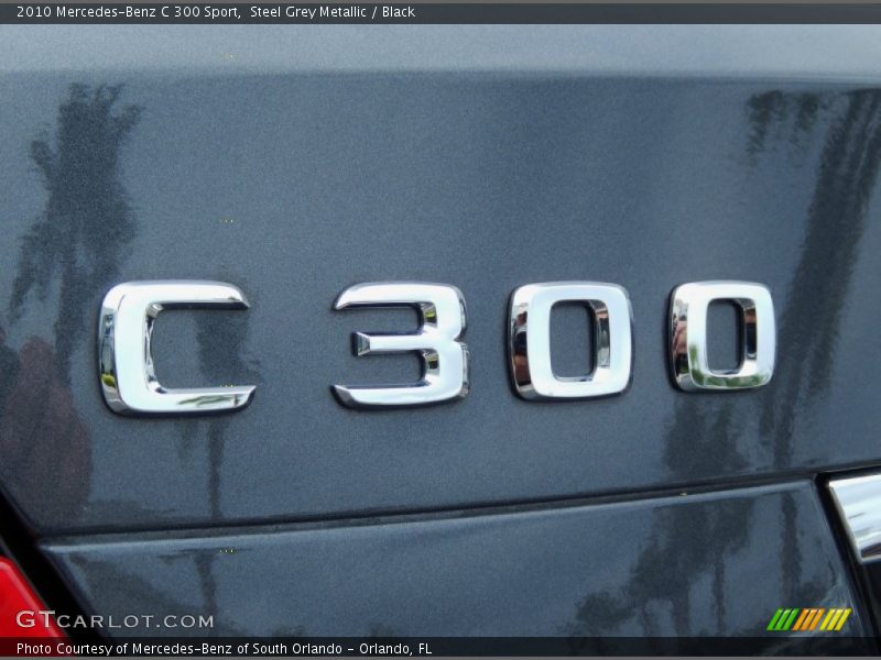 Steel Grey Metallic / Black 2010 Mercedes-Benz C 300 Sport