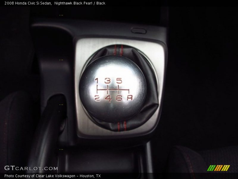 Nighthawk Black Pearl / Black 2008 Honda Civic Si Sedan