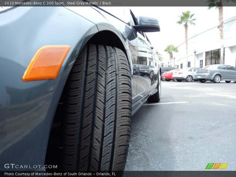 Steel Grey Metallic / Black 2010 Mercedes-Benz C 300 Sport