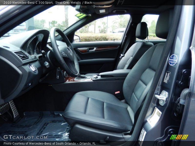 Steel Grey Metallic / Black 2010 Mercedes-Benz C 300 Sport
