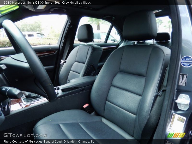 Steel Grey Metallic / Black 2010 Mercedes-Benz C 300 Sport