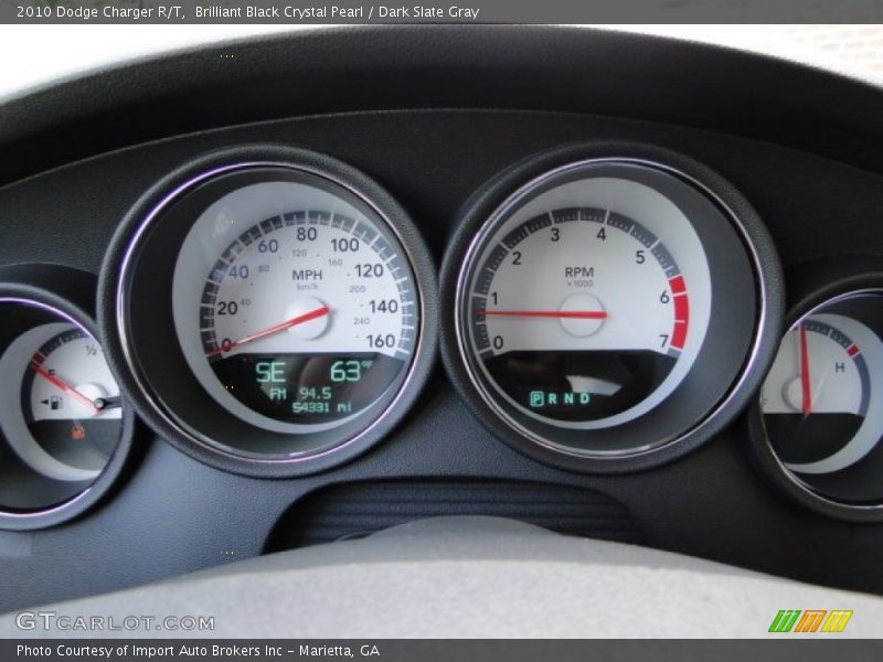 Brilliant Black Crystal Pearl / Dark Slate Gray 2010 Dodge Charger R/T