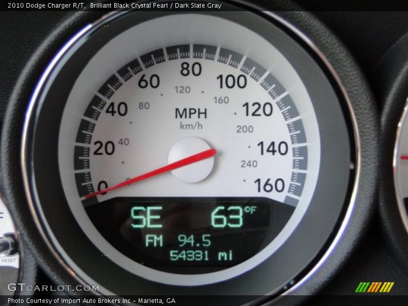 Brilliant Black Crystal Pearl / Dark Slate Gray 2010 Dodge Charger R/T