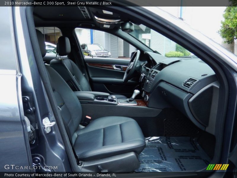 Steel Grey Metallic / Black 2010 Mercedes-Benz C 300 Sport