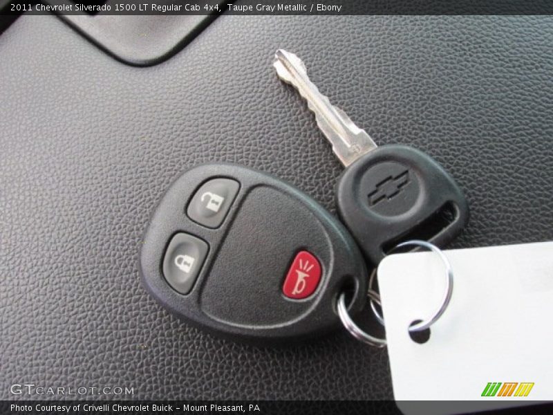 Taupe Gray Metallic / Ebony 2011 Chevrolet Silverado 1500 LT Regular Cab 4x4