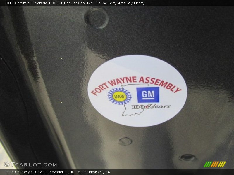 Taupe Gray Metallic / Ebony 2011 Chevrolet Silverado 1500 LT Regular Cab 4x4