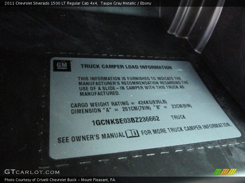 Taupe Gray Metallic / Ebony 2011 Chevrolet Silverado 1500 LT Regular Cab 4x4