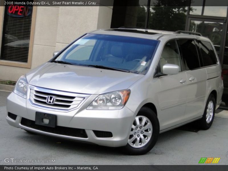 Silver Pearl Metallic / Gray 2008 Honda Odyssey EX-L