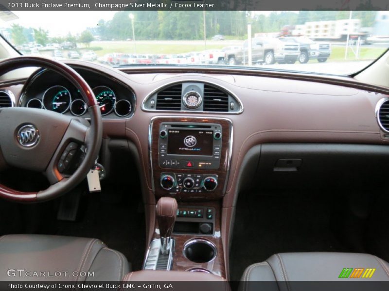 Champagne Silver Metallic / Cocoa Leather 2013 Buick Enclave Premium