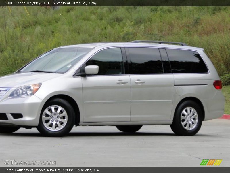 Silver Pearl Metallic / Gray 2008 Honda Odyssey EX-L