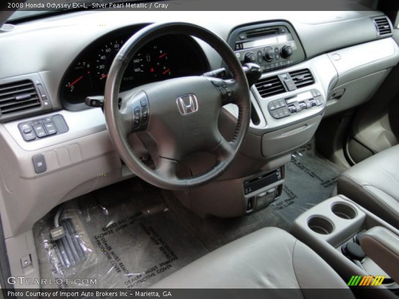 Silver Pearl Metallic / Gray 2008 Honda Odyssey EX-L