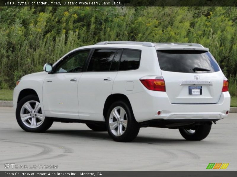 Blizzard White Pearl / Sand Beige 2010 Toyota Highlander Limited