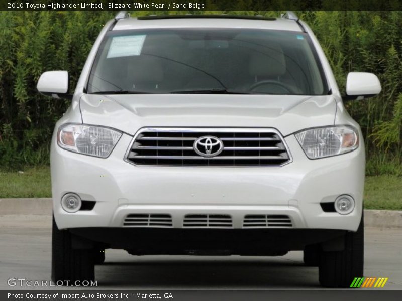 Blizzard White Pearl / Sand Beige 2010 Toyota Highlander Limited