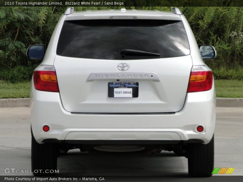 Blizzard White Pearl / Sand Beige 2010 Toyota Highlander Limited