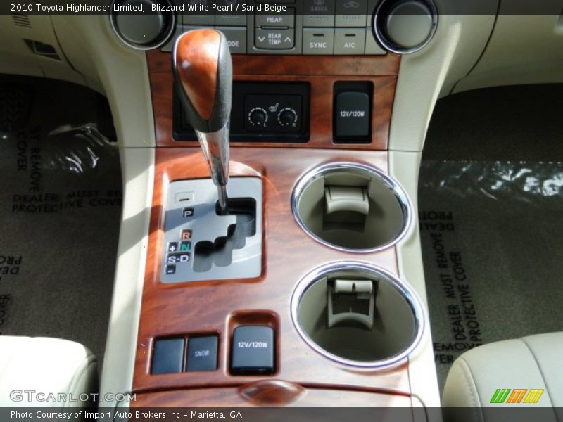 Blizzard White Pearl / Sand Beige 2010 Toyota Highlander Limited