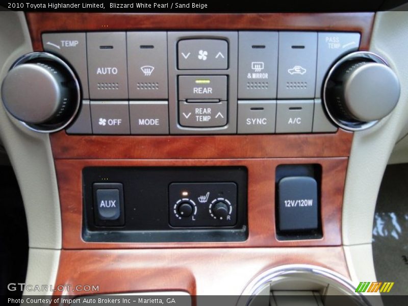 Blizzard White Pearl / Sand Beige 2010 Toyota Highlander Limited